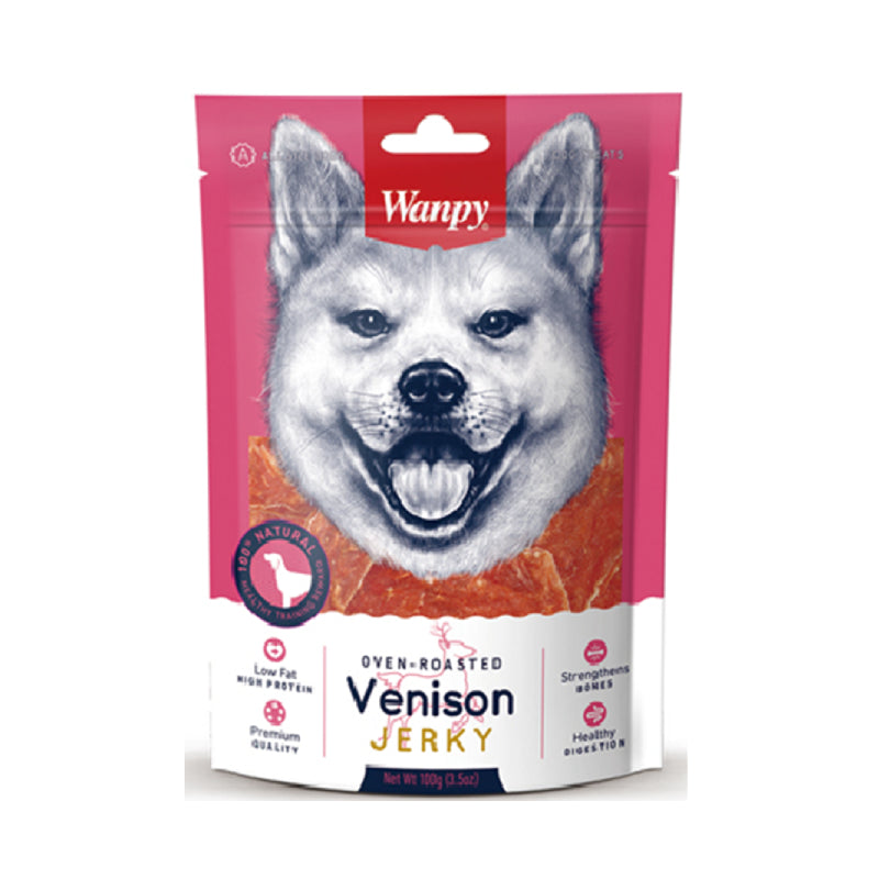 WANPY SNACK JERKY DOG VENISON 100 GR