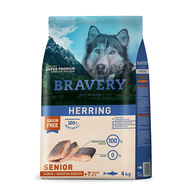 BRAVERY PERRO HERRING LARGE/MEDIUM BREEDS SENIOR