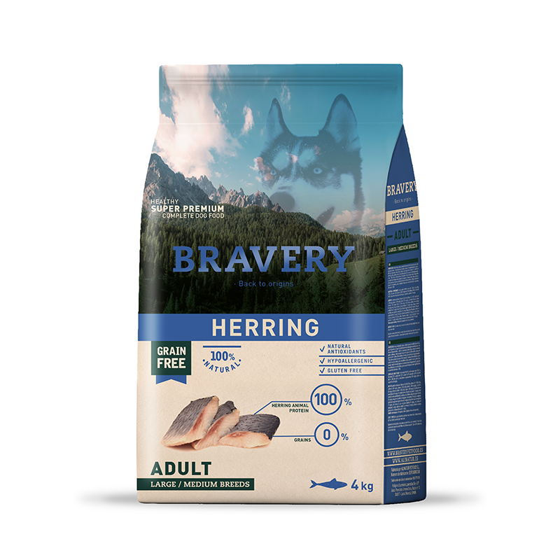 BRAVERY PERRO HERRING ADULT LARGE/MEDIUM BREEDS