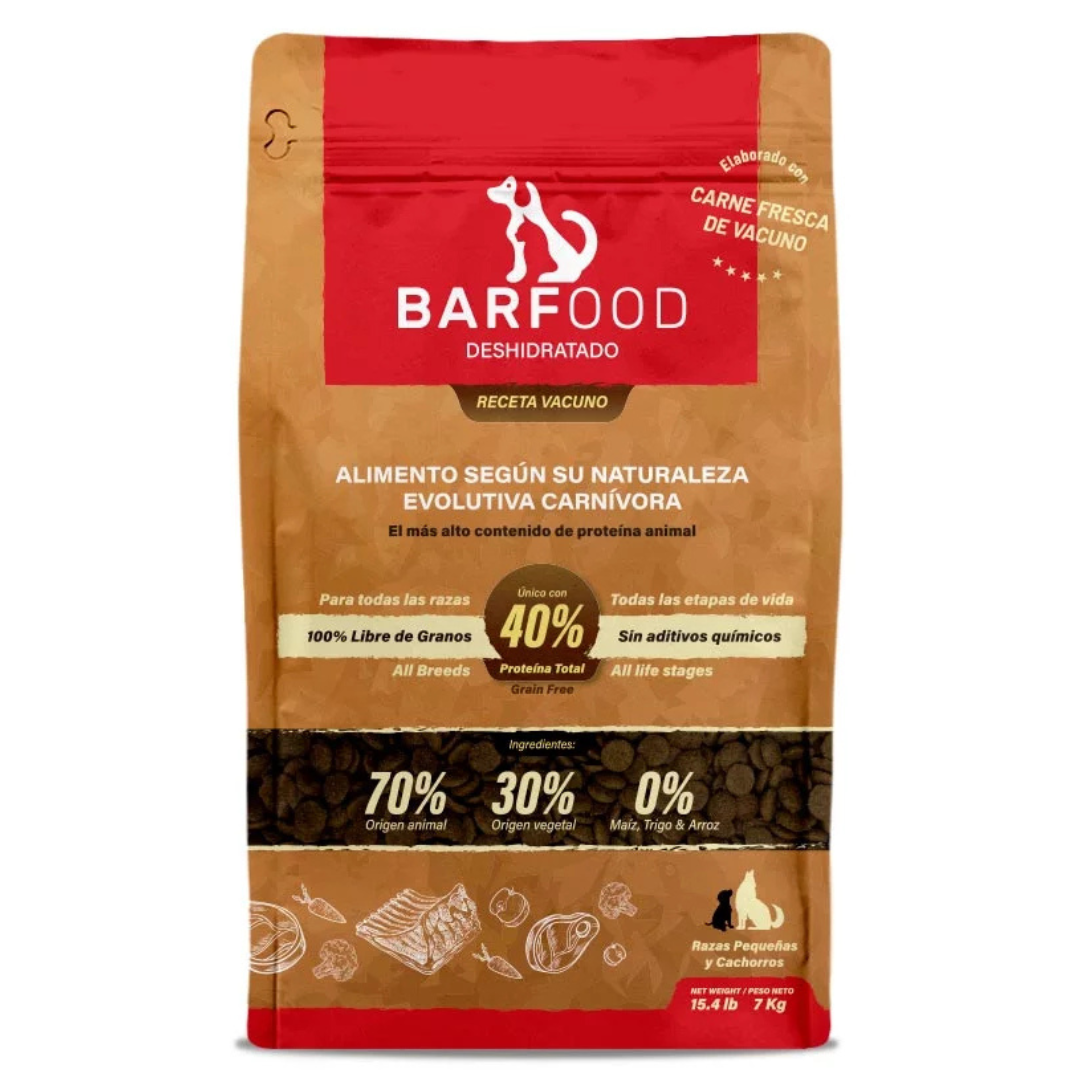 BARFOOD PERRO RAZA PEQUEÑA DESHIDRATADO VACUNO