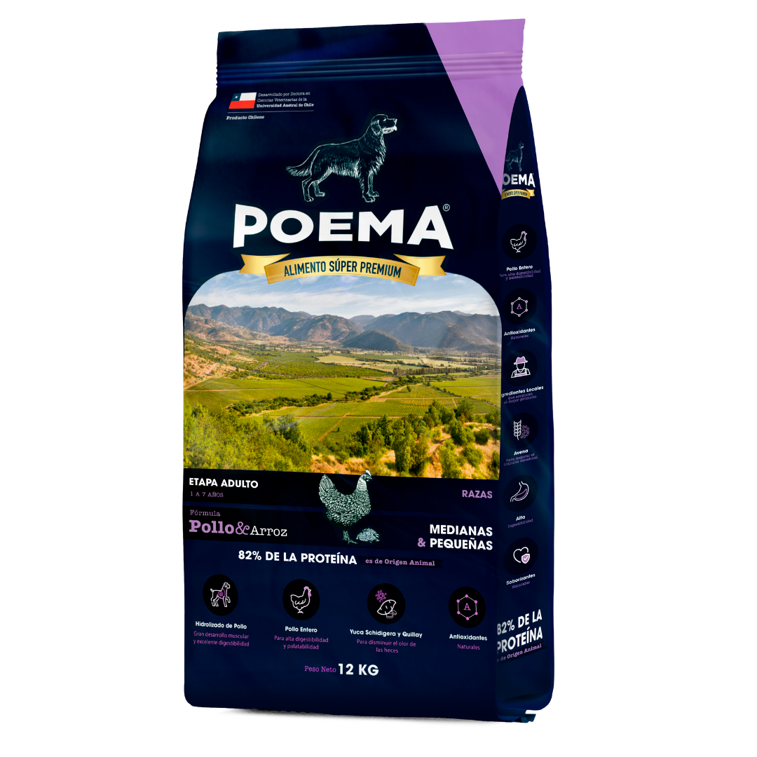 POEMA PERRO ADULTO POLLO