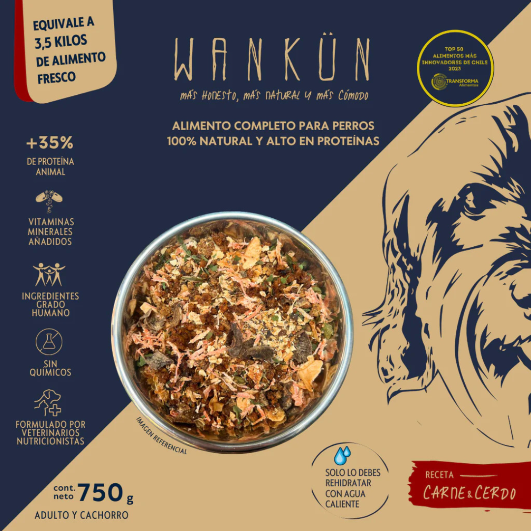 Wankun Carne y Cerdo, Cachorros y Adultos