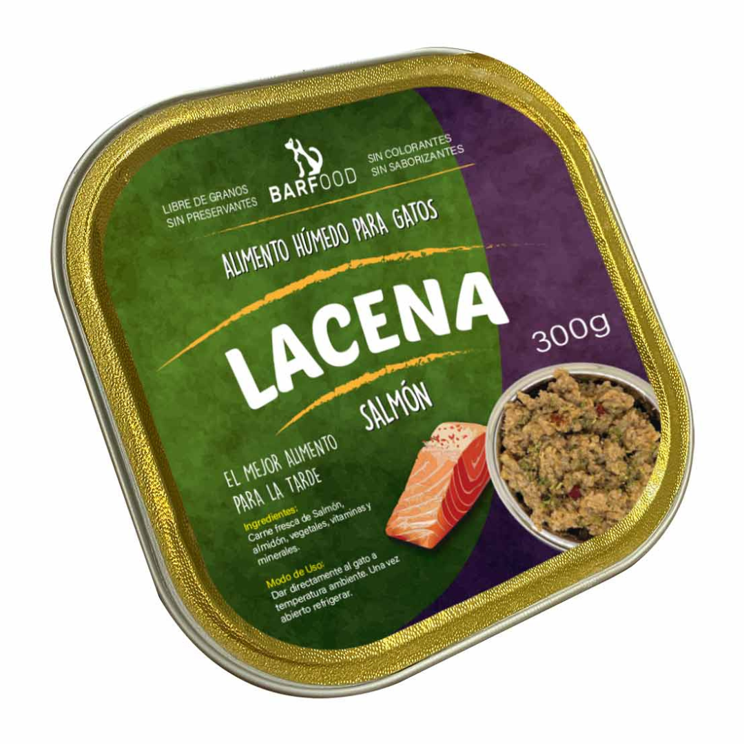BARFOOD GATO LACENA SALMÓN BANDEJA