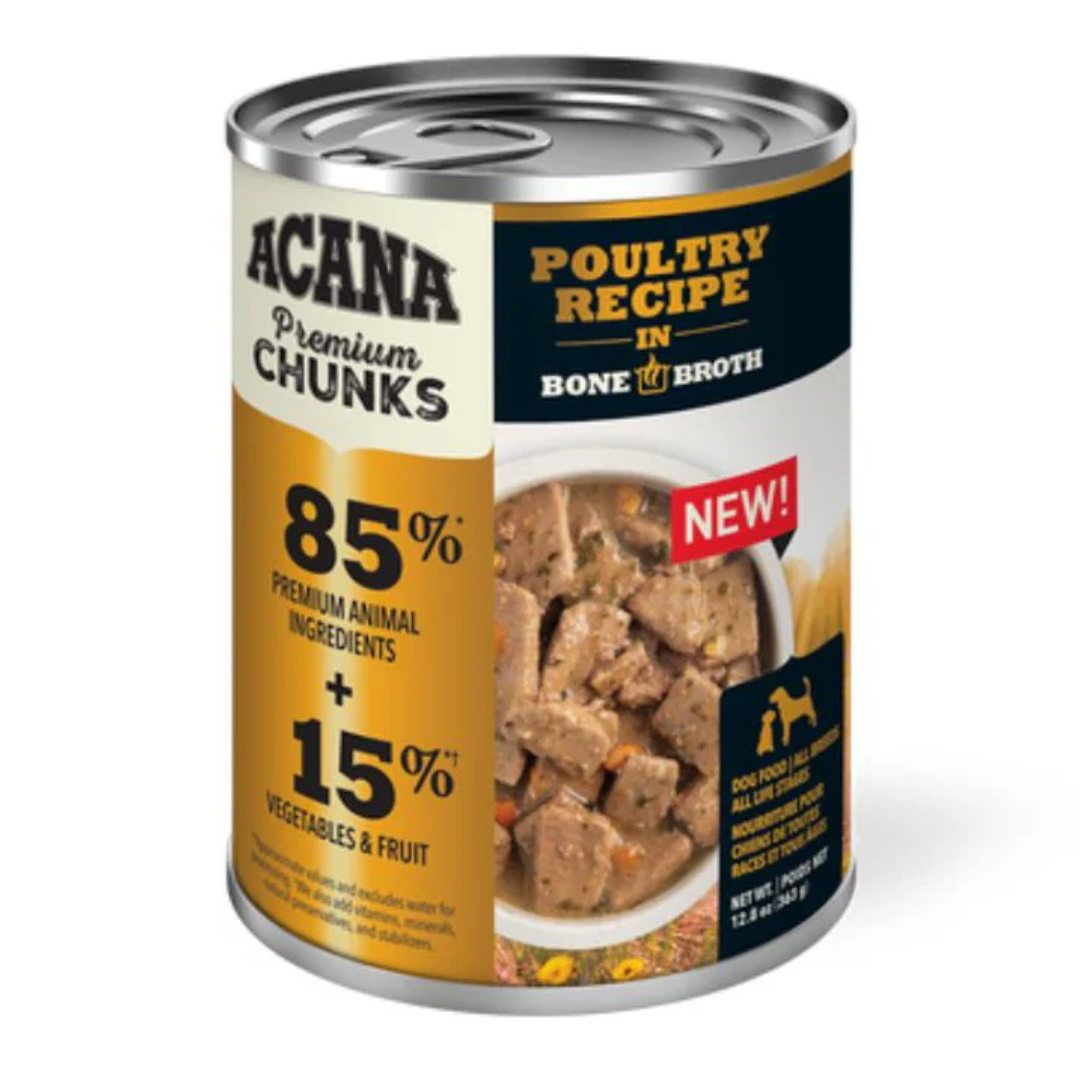 ACANA PERRO LATA HÚMEDO PREMIUM CHUNKS POULTRY
