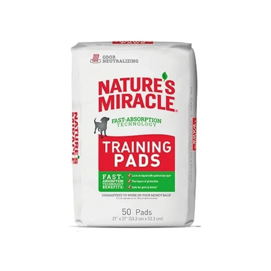 NATURES MIRACLE TRAINING PADS, 50 UN 53,3 X 53,3 CM
