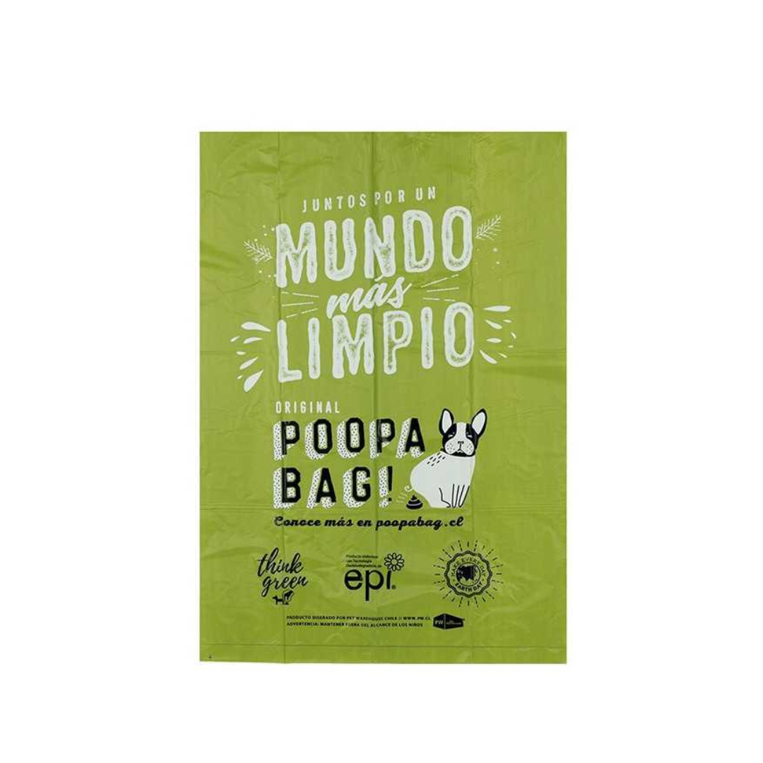 POOPA BAG! ROLLO DE 15 BOLSAS 33X23 CM