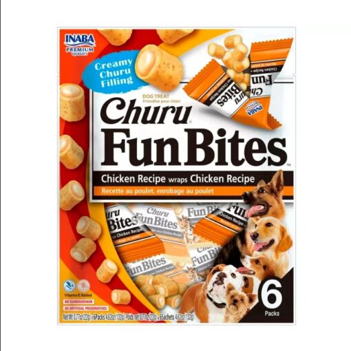 CHURU PERRO FUN BITES SABOR POLLO 6 UNIT