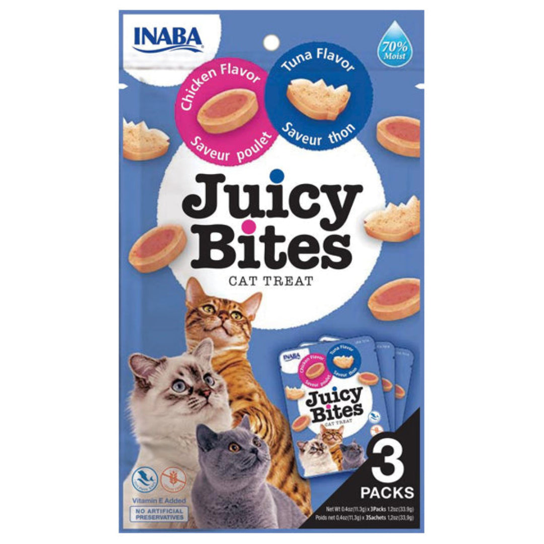 CHURU GATO JUICY BITES ATÚN Y POLLO