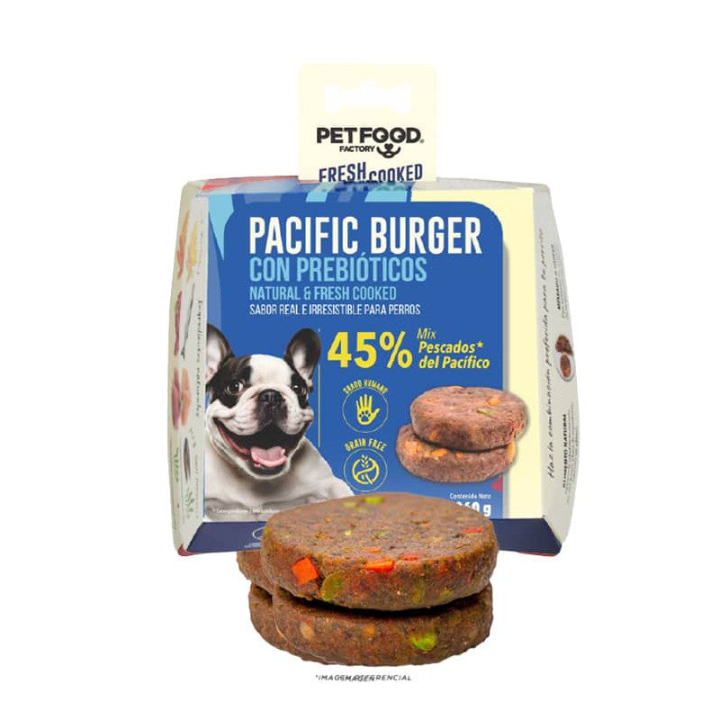 PETFOOD HAMBURGUESA PESCADOS DEL PACÍFICO 260 GR