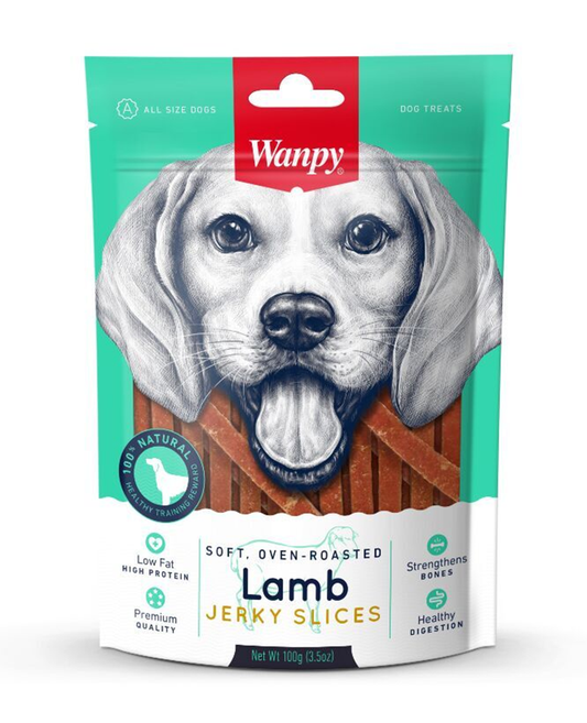 WANPY SNACK JERKY SLICES DOG LAMB 100 GR