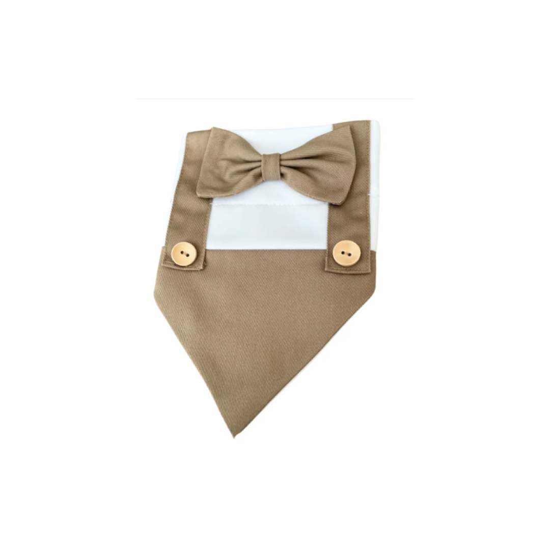 BYSIMONA BANDANA SMOKING BEIGE PERRO TALLA M