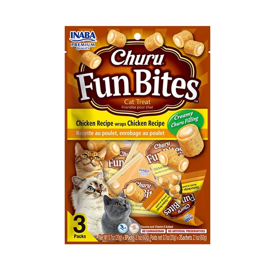 CHURU GATO FUN BITES POLLO 3 UNIT