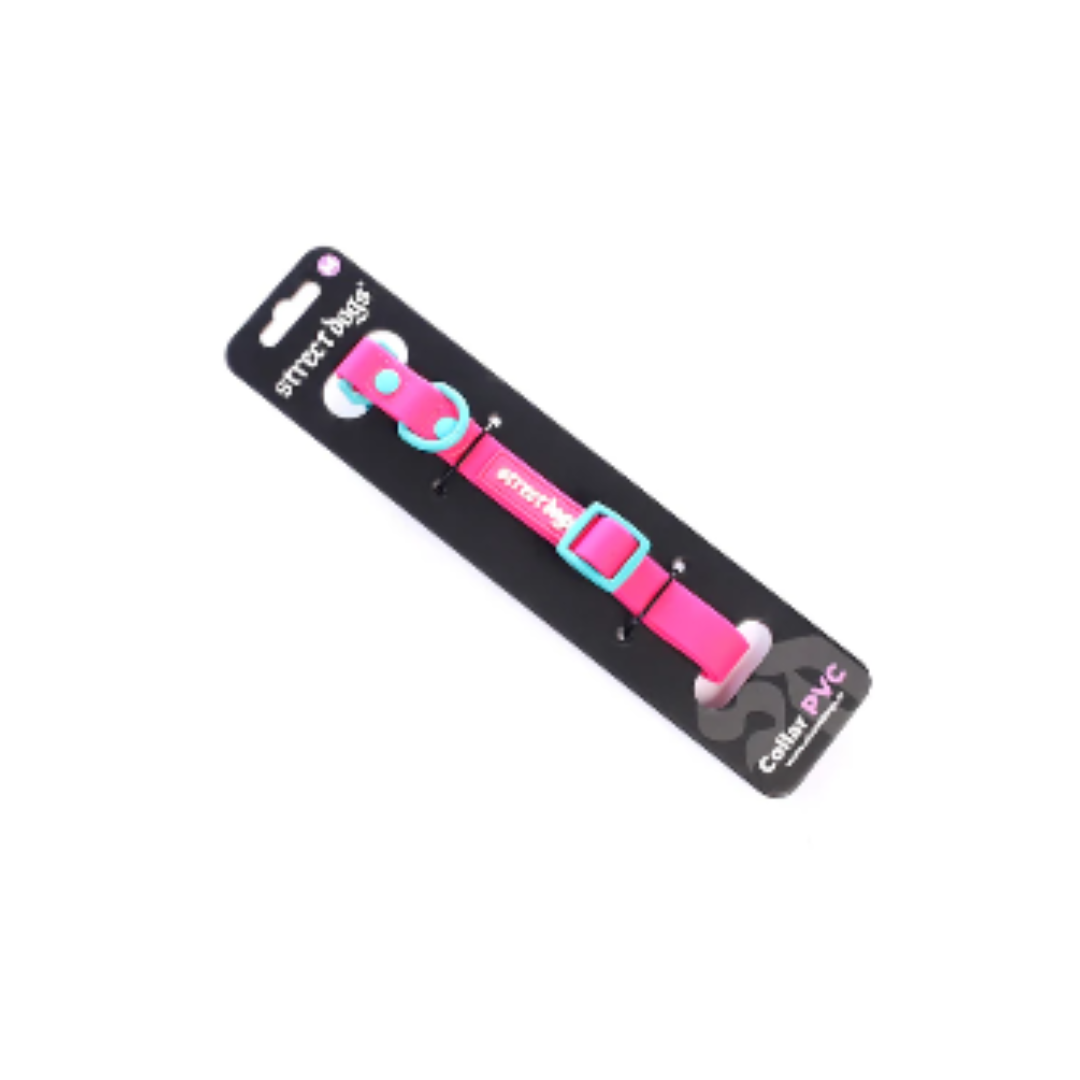 STREET DOGS COLLAR PVC PINK