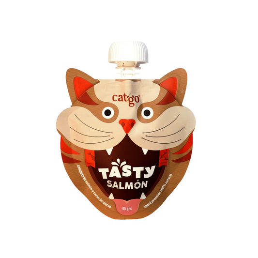 CATGO GATO COMPOTA TASTY SABOR SALMÓN 90GR