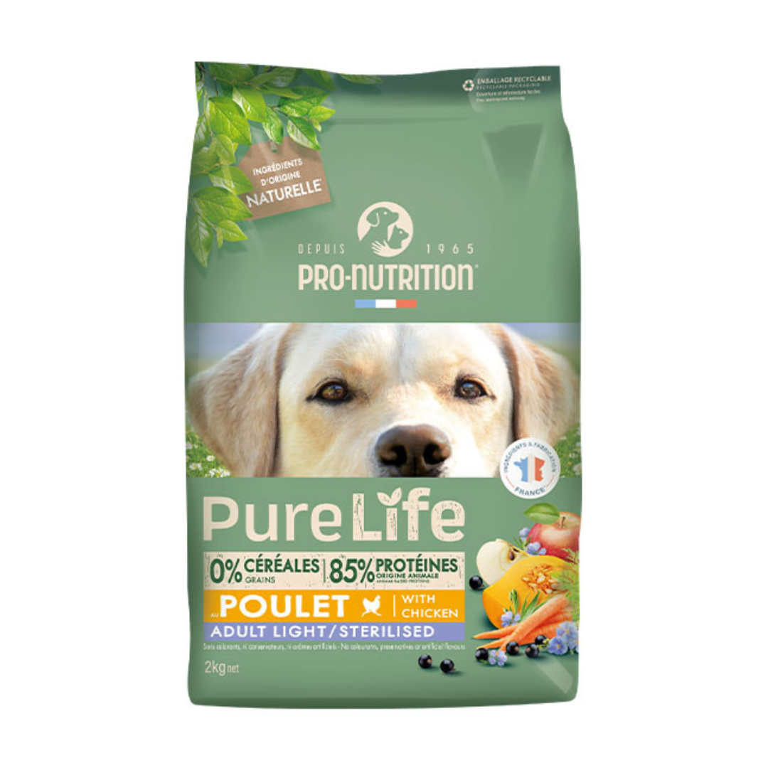 PRO-NUTRITION PERRO PURE LIFE LIGHT AND/OR STERILIZED