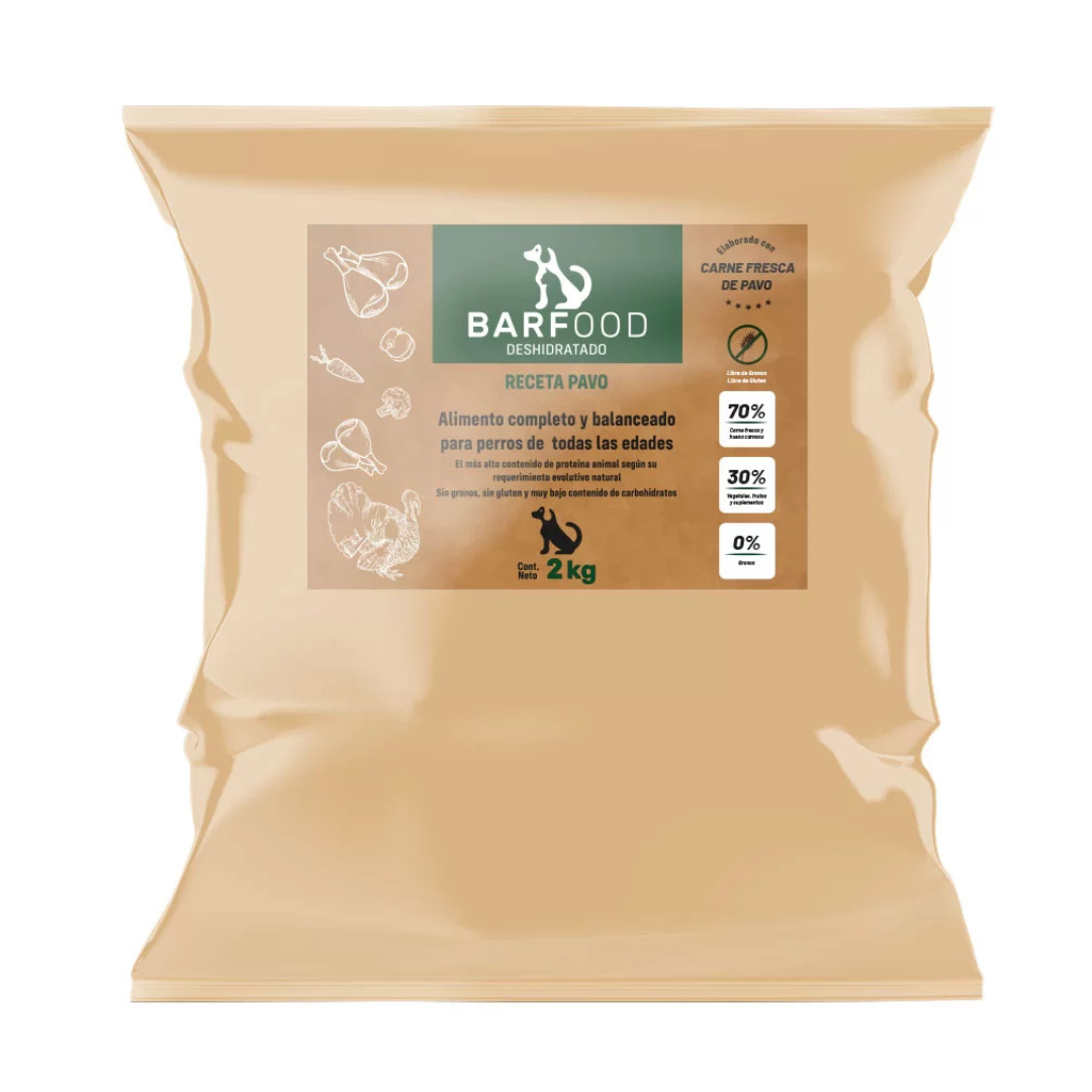 BARFOOD PERRO DESHIDRATADO PAVO