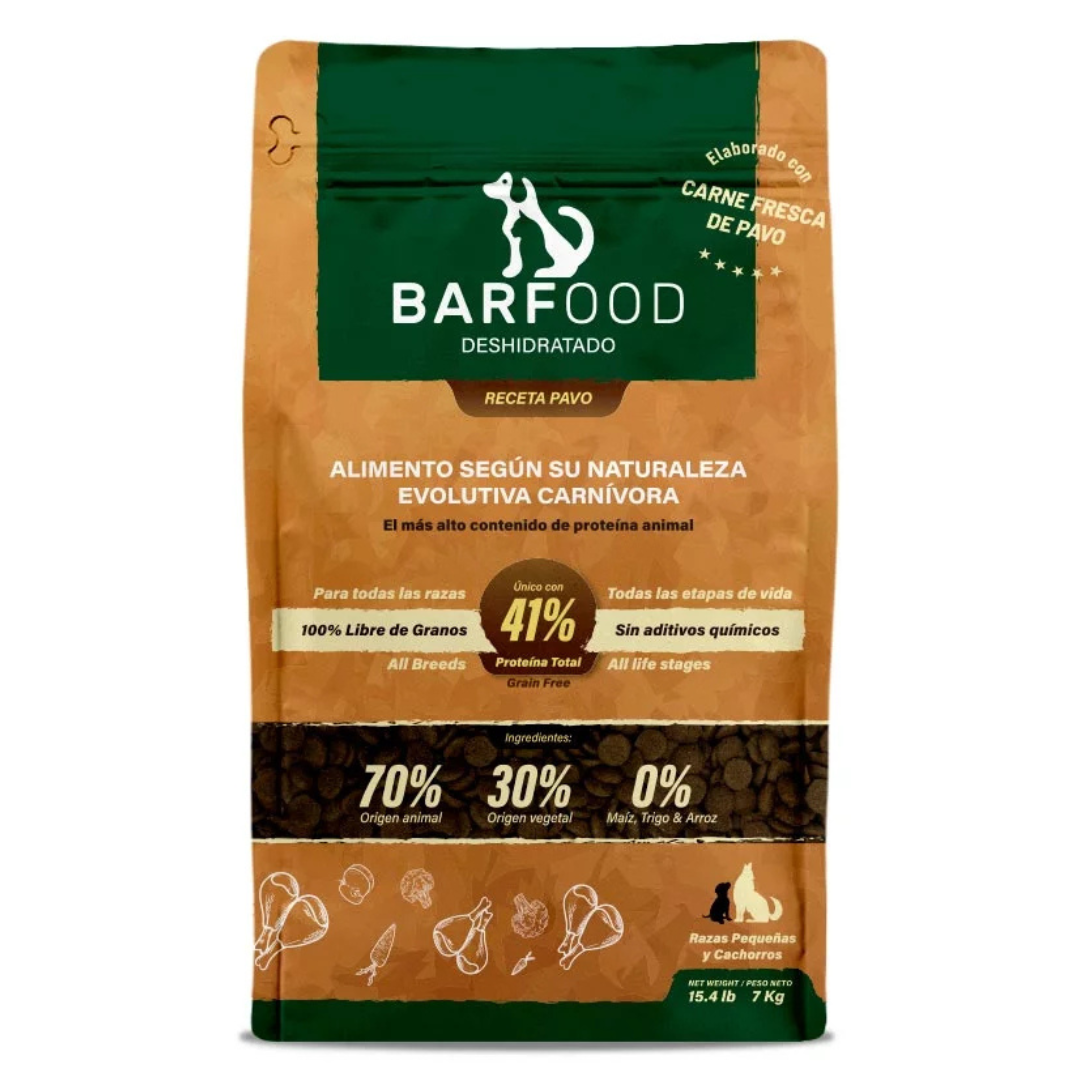 BARFOOD PERRO RAZA PEQUEÑA DESHIDRATADO PAVO