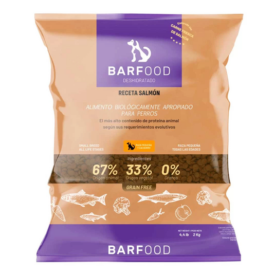 BARFOOD PERRO RAZA PEQUEÑA DESHIDRATADO SALMÓN