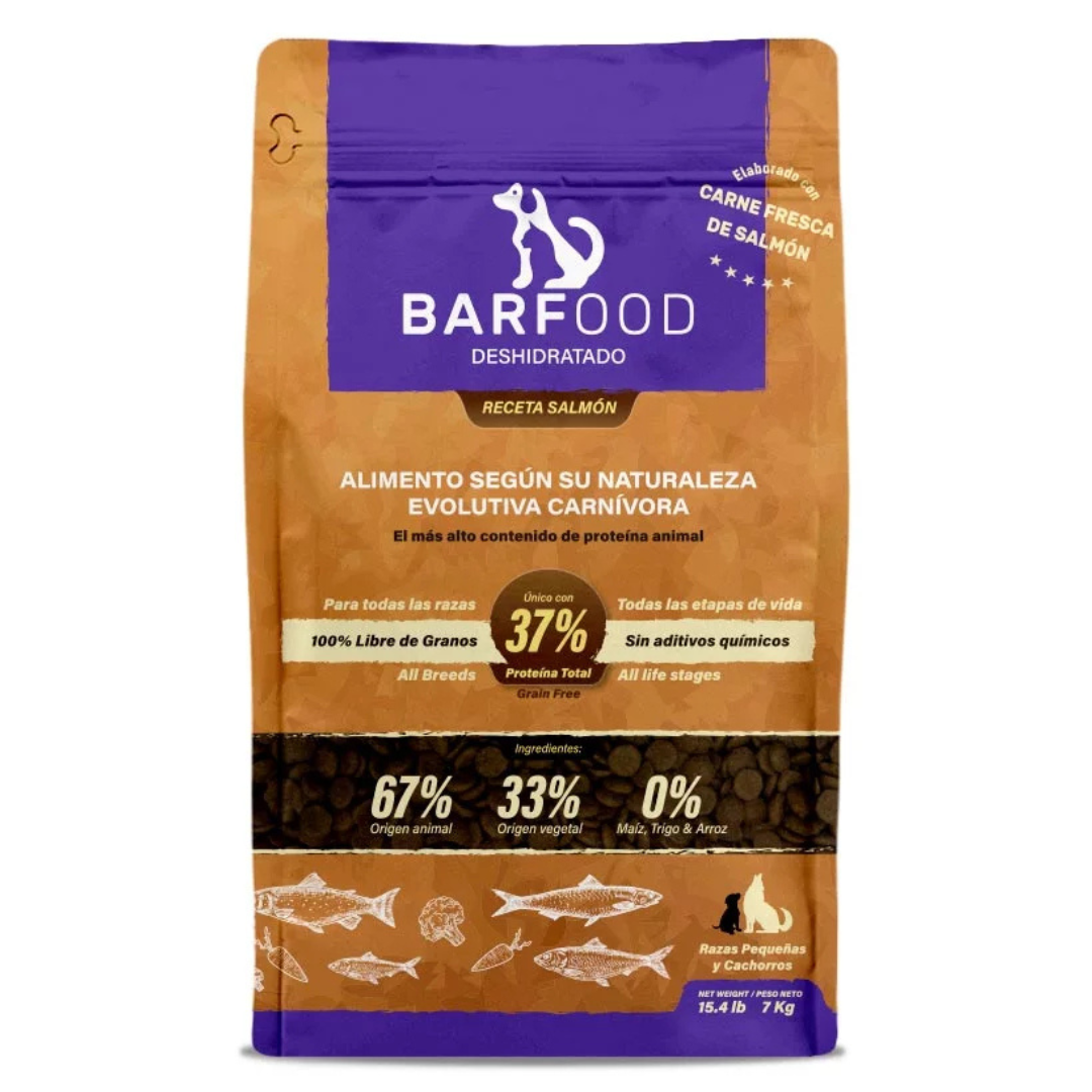 BARFOOD PERRO RAZA PEQUEÑA DESHIDRATADO SALMÓN