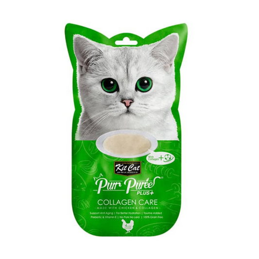KIT CAT GATO SNACK PLUS+COLLAGEN CARE (CHICKEN) (4X15G)