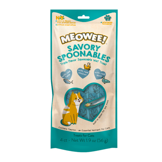 MEOWEE SPOON TUNA,CHICKEN AND DUCK, 4TB, 56GR