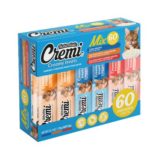 NATURALISTIC GATO CREMI BOX SEA FOOD MIX, 60 SACHET