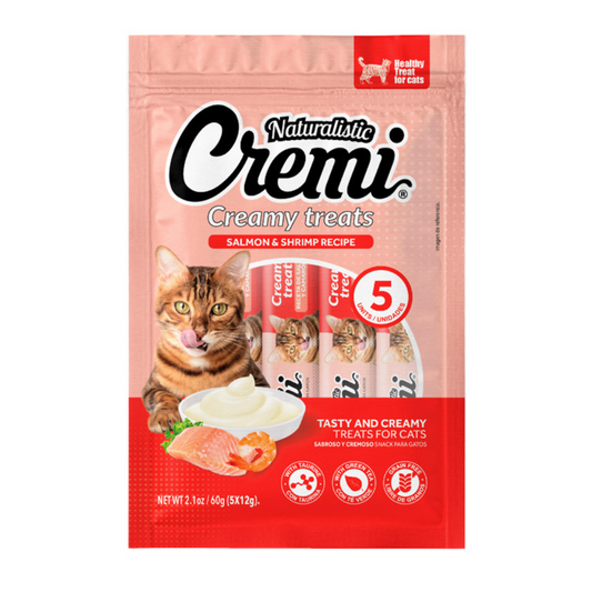 NATURALISTIC GATO CREMI SALMON & SHRIMP RECIPE, 5 SACHET