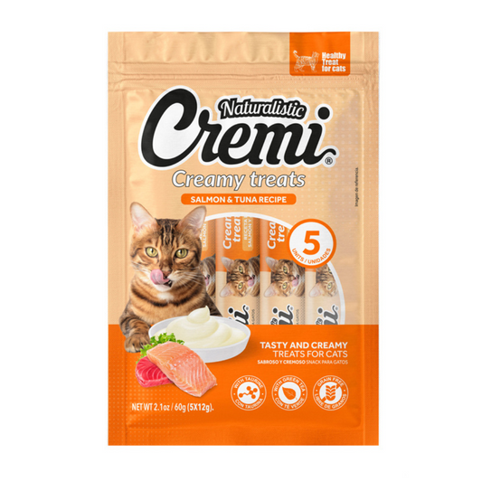 NATURALISTIC GATO CREMI SALMON & TUNA RECIPE, 5 SACHET