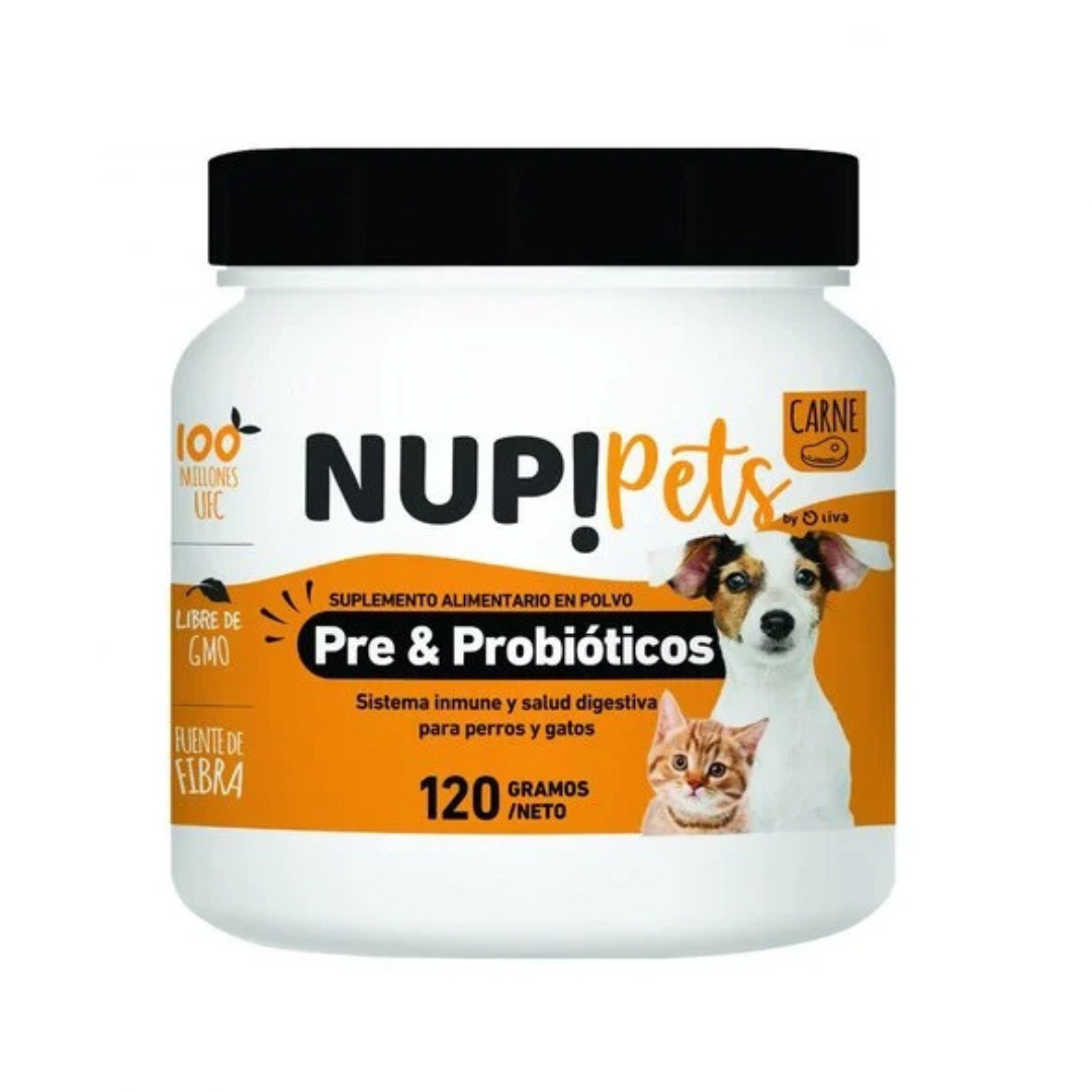 NUP! PRE Y PROBIOTICOS SABOR CARNE PERROS Y GATOS