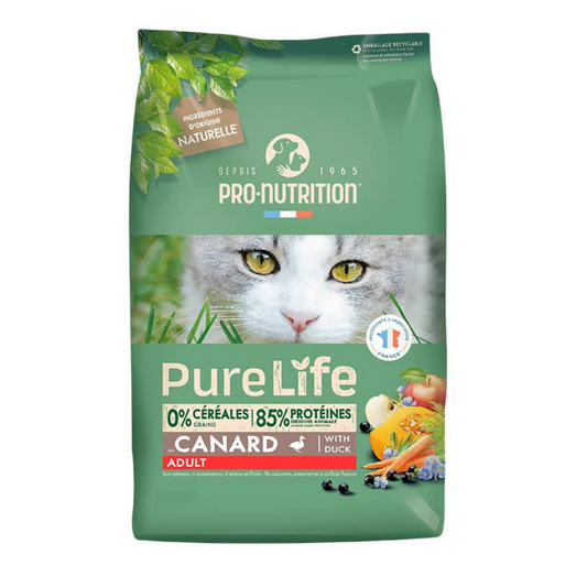 PRO-NUTRITION GATO PURE LIFE FOR CATS ADULT WITH DUCK