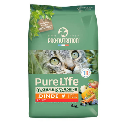 PRO-NUTRITION GATO PURE LIFE FOR CATS ADULT WITH TURKEY