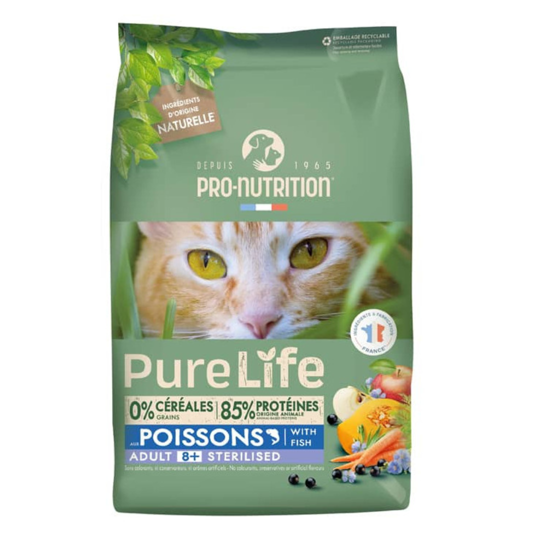 PRO-NUTRITION GATO PURE LIFE FOR CATS ADULT +8 STERILISED