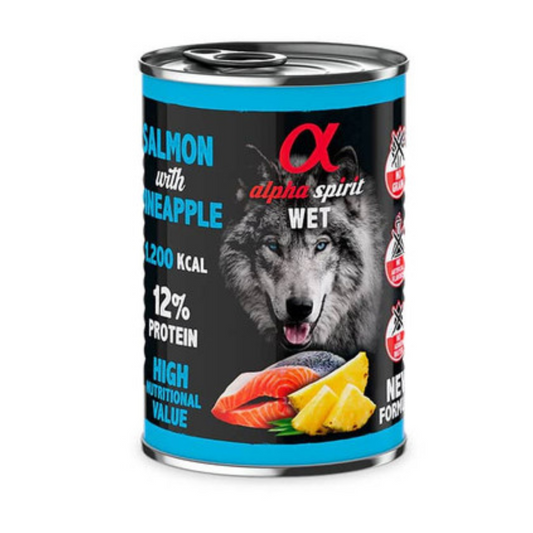 ALPHA SPIRIT PERRO ALIMENTO HÚMEDO SALMÓN CON PIÑA