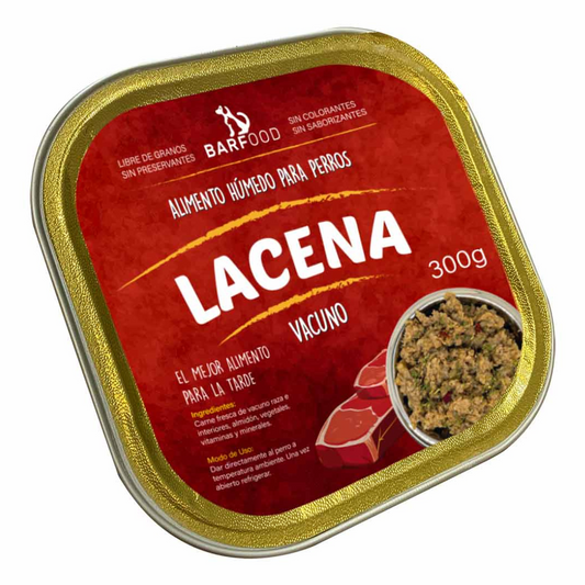 BARFOOD PERRO LACENA VACUNO BANDEJA