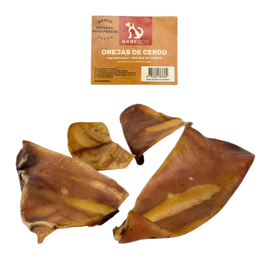 BARFOOD PERRO OREJAS DE CERDO 4 UNIDADES
