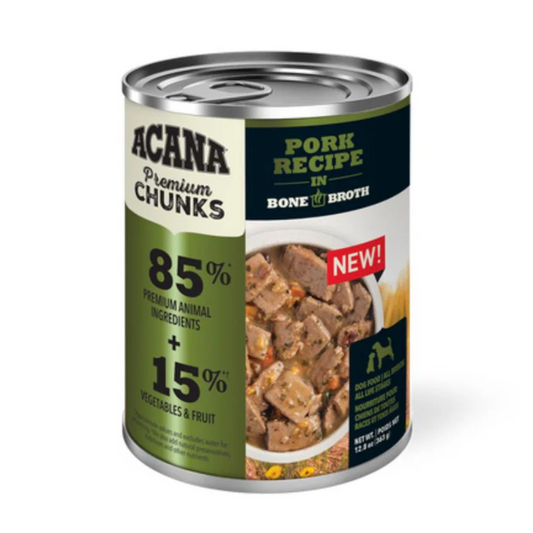 ACANA PERRO LATA HÚMEDO PREMIUM CHUNKS PORK