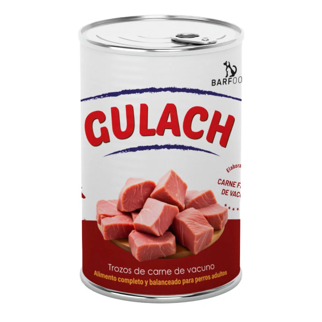 BARFOOD PERRO GULACH VACUNO LATA