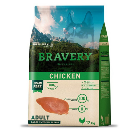 BRAVERY PERRO CHICKEN ADULT LARGE/MEDIUM BREEDS