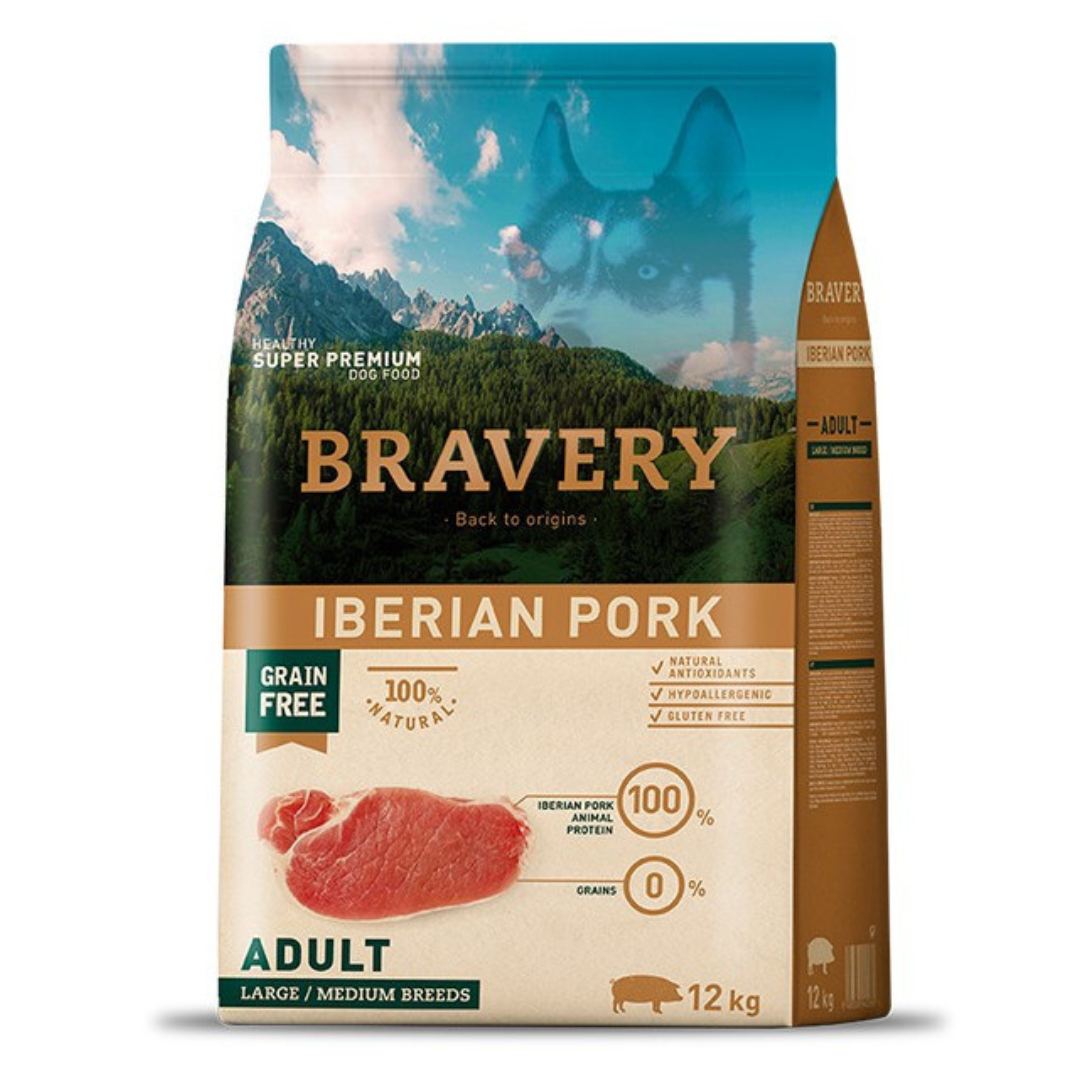 BRAVERY PERRO IBERIAN PORK ADULT LARGE/MEDIUM BREEDS