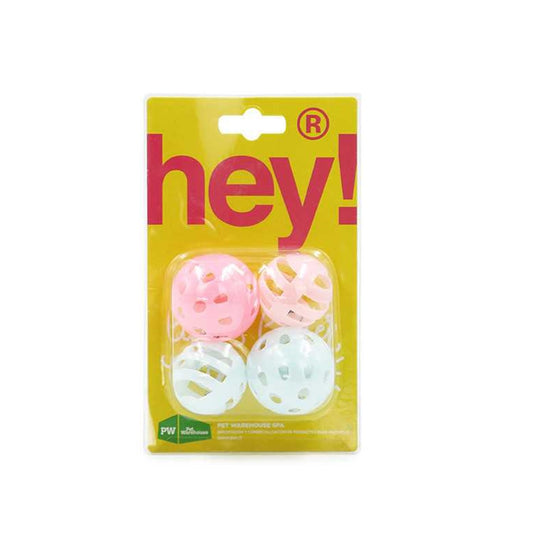 HEY! JUGUETE PELOTAS ENTRETENCIÓN PARA GATOS 4 UNIDADES