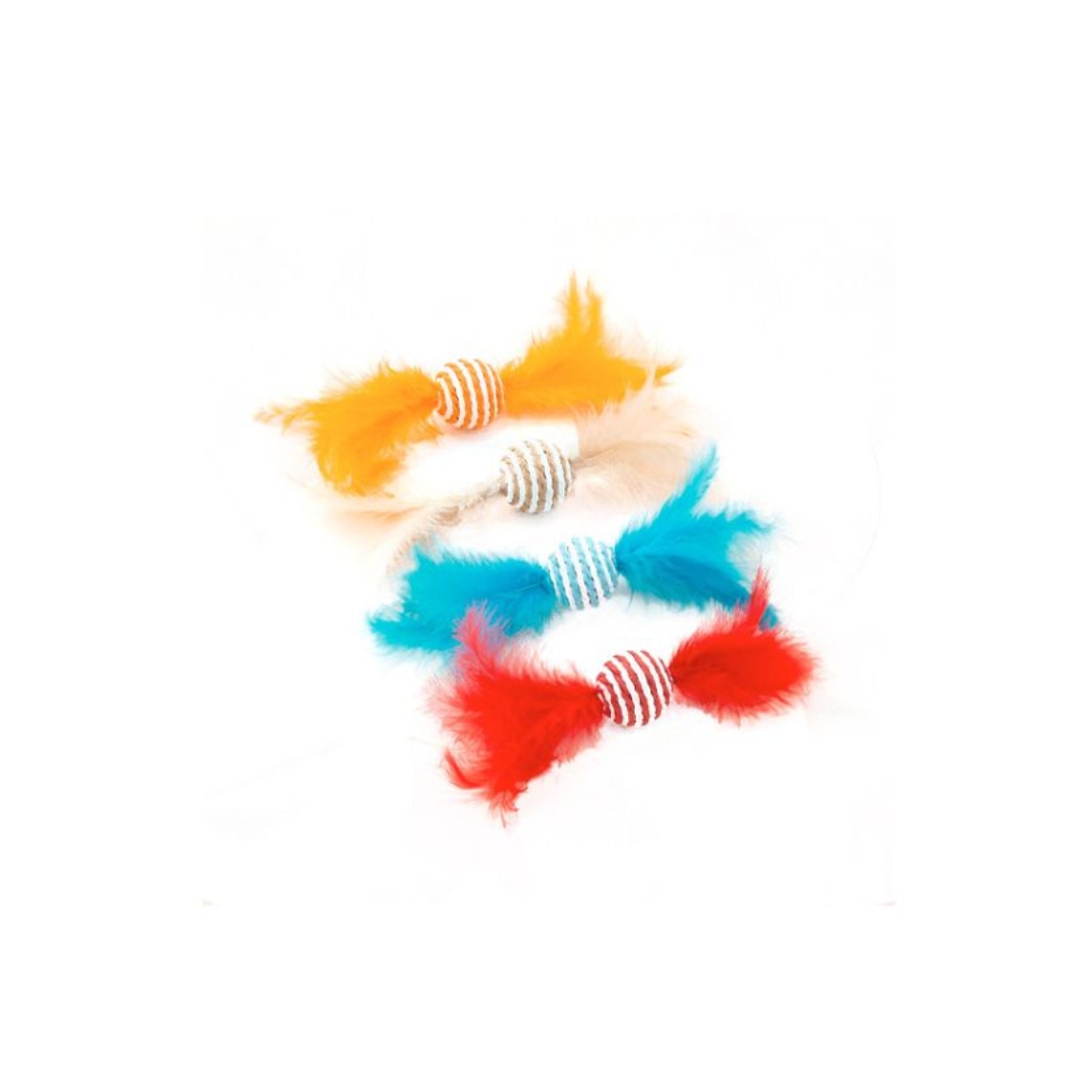 MARBEN PETS GATO BOLA CON DOBLE PLUMA 25 CM