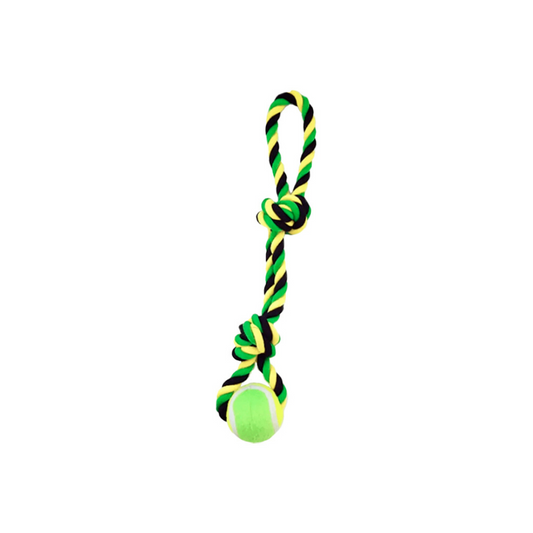 WONDER DOG JUGUETE CUERDA ALGODON NUDOS Y PELOTA (KH-SG0079)