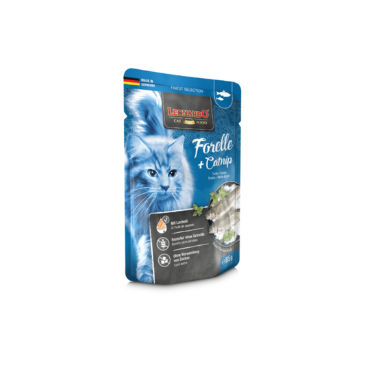 LEONARDO GATO TRUCHA Y CATNIP SOBRE UNIDAD 85 GR