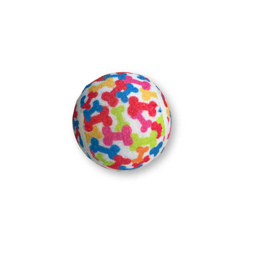 TURBO DOG PELOTA DE TENIS CON DISEÑO DE HUESO (SDR-243)