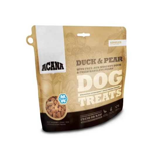 ACANA PERRO TREATS DUCK & PEAR 35 GR