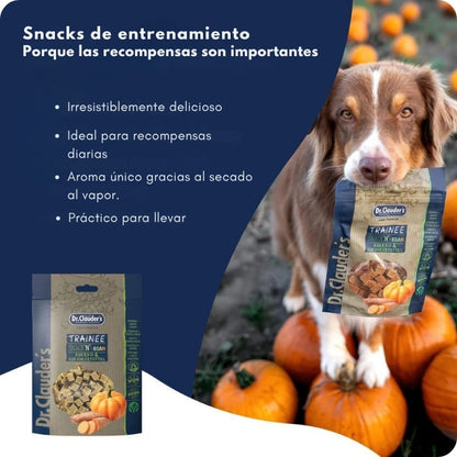 DR. CLAUDER´S PERRO Y GATO TRAINEE SNACK VEGAN PUMPKIN + SWEET POTATO