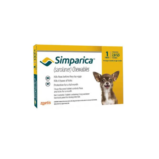 SIMPÁRICA ANTIPARASITARIO 5 MG CAJA 1 TABLETA