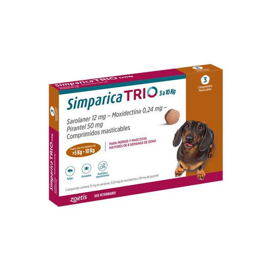 SIMPÁRICA TRIO 5 A 10 KG CAJA 3 TABLETAS