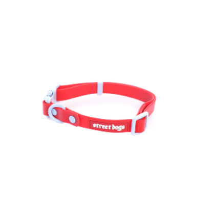 STREET DOGS COLLAR PVC RED