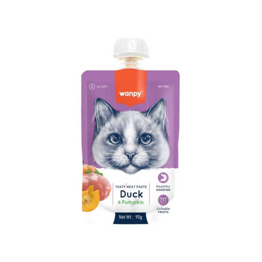 WANPY TASTY MEAT PASTE CAT DUCK & PUMPKIN 90 GR